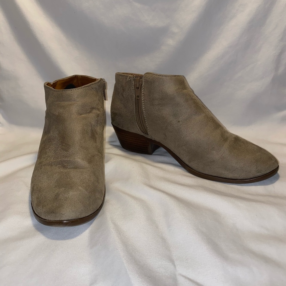 Grey ankle booties